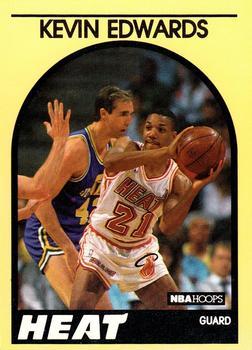 #51 Kevin Edwards - Miami Heat - 1989-90 Hoops Superstars Basketball