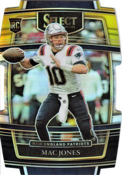 #51 Mac Jones - New England Patriots - 2021 Panini Select - Black and Gold Prizm Die Cut Football