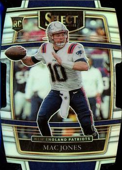 #51 Mac Jones - New England Patriots - 2021 Panini Select - Silver Prizm Die Cut Football
