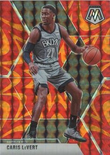 #51 Caris LeVert - Brooklyn Nets - 2019-20 Panini Mosaic - Reactive Orange Basketball