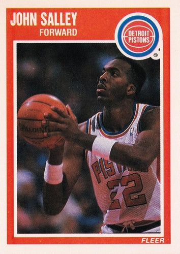 #51 John Salley - Detroit Pistons - 1989-90 Fleer Basketball