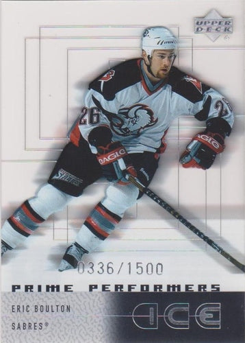 #111 Eric Boulton - Buffalo Sabres - 2000-01 Upper Deck Ice Hockey
