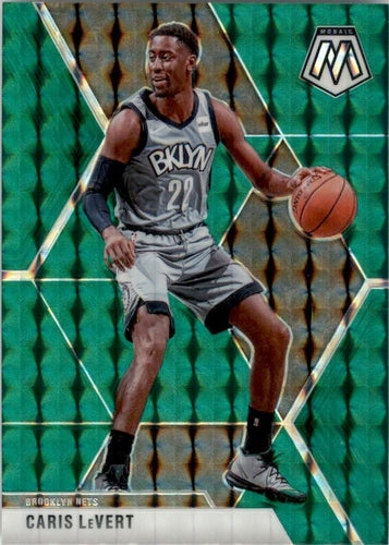 #51 Caris LeVert - Brooklyn Nets - 2019-20 Panini Mosaic - Green Prizm Basketball