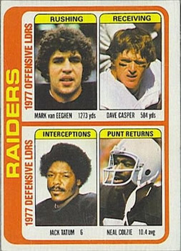 #520 Mark van Eeghen / Dave Casper / Jack Tatum / Neal Colzie - Oakland Raiders - 1978 Topps Football