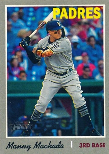 #520d Manny Machado - San Diego Padres - 2019 Topps Heritage Baseball