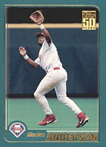 #523 Marlon Anderson - Philadelphia Phillies - 2001 Topps Baseball