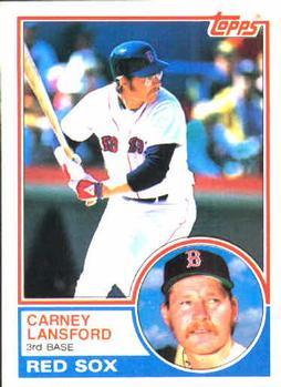 #523 Carney Lansford - Boston Red Sox - 1983 Topps Baseball