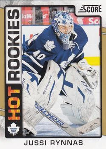 #524 Jussi Rynnas - Toronto Maple Leafs - 2012-13 Score - Gold Rush Hockey