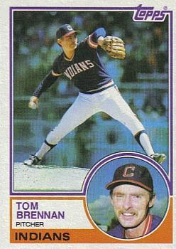 #524 Tom Brennan - Cleveland Indians - 1983 Topps Baseball