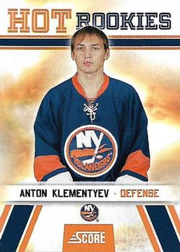 #524 Anton Klementyev - New York Islanders - 2010-11 Score Hockey