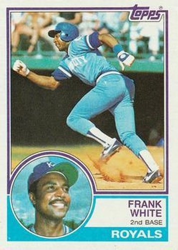 #525 Frank White - Kansas City Royals - 1983 Topps Baseball