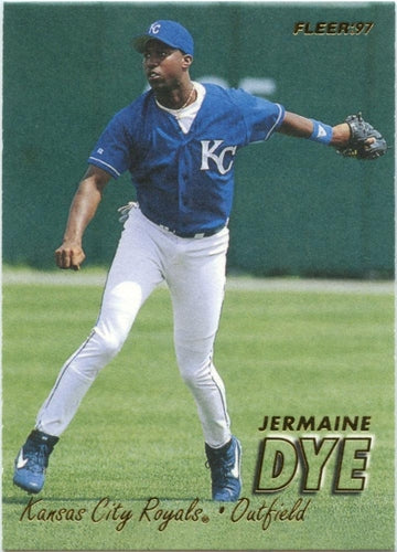 #525 Jermaine Dye - Kansas City Royals - 1997 Fleer Baseball