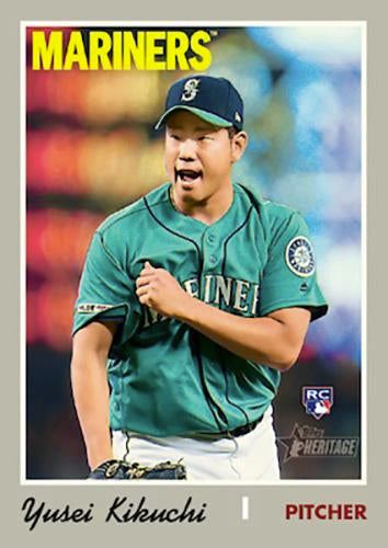 #526c Yusei Kikuchi - Seattle Mariners - 2019 Topps Heritage Baseball