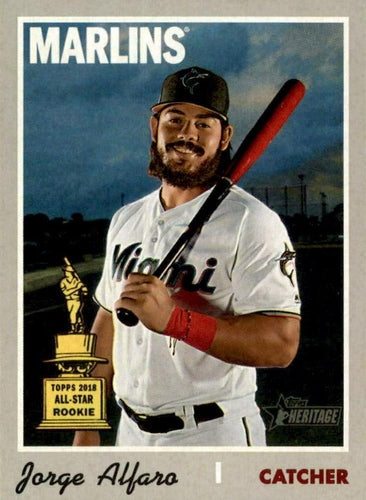 #527 Jorge Alfaro - Miami Marlins - 2019 Topps Heritage Baseball