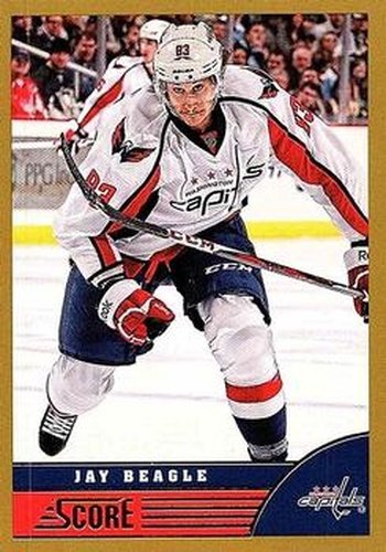 #527 Jay Beagle - Washington Capitals - 2013-14 Score - Gold Hockey