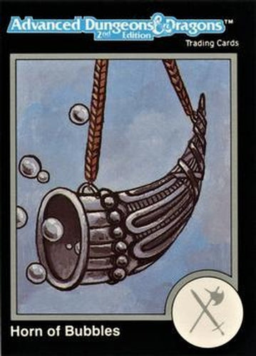 #528 Horn of Bubbles - 1991 TSR Advanced Dungeons & Dragons - Silver