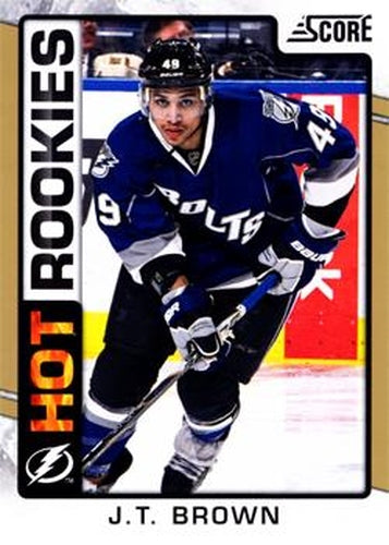 #528 J.T. Brown - Tampa Bay Lightning - 2012-13 Score - Gold Rush Hockey