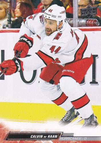 #529 Calvin de Haan - Carolina Hurricanes - 2022-23 Upper Deck Hockey