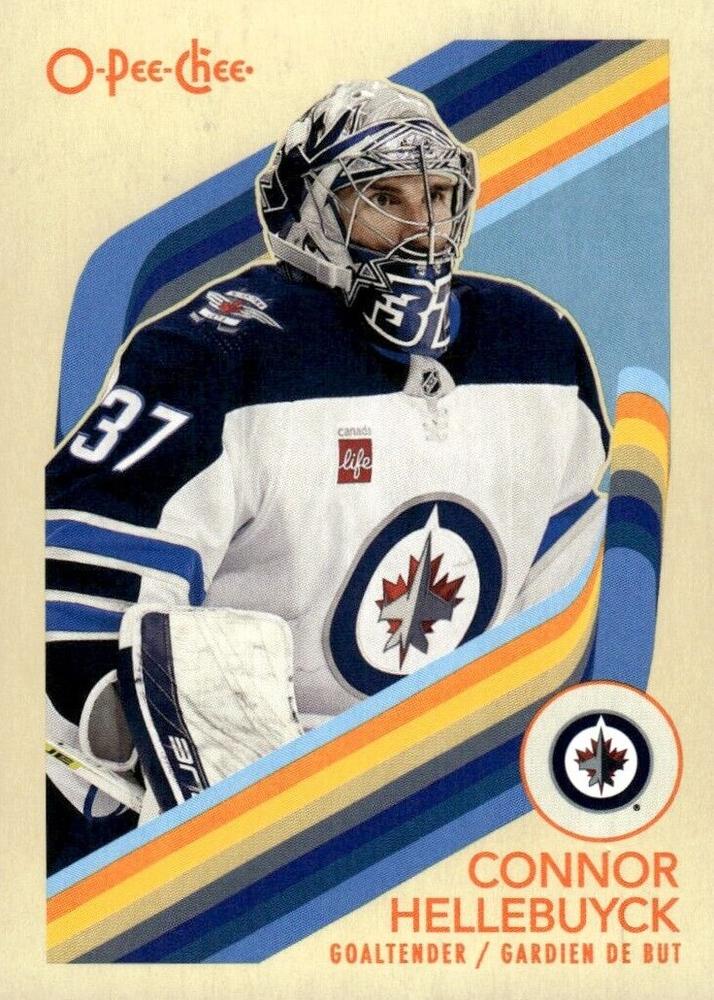 #529 Connor Hellebuyck - Winnipeg Jets - 2023-24 O-Pee-Chee - Retro Hockey