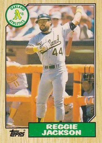 #52T Reggie Jackson - Oakland Athletics - 1987 Topps Traded Baseball
