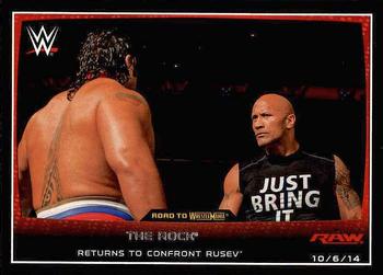 #52 The Rock / Rusev - 2015 Topps WWE Road to Wrestlemania Wrestling