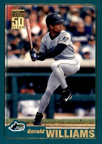 #52 Gerald Williams - Tampa Bay Devil Rays - 2001 Topps Baseball