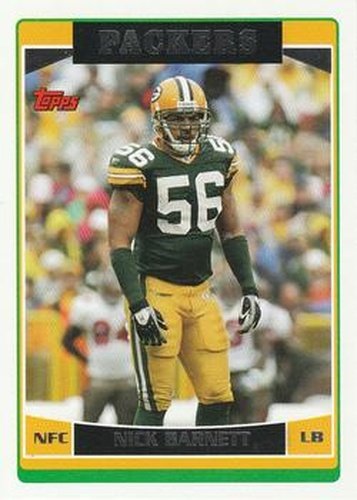 #52 Nick Barnett - Green Bay Packers - 2006 Topps Football