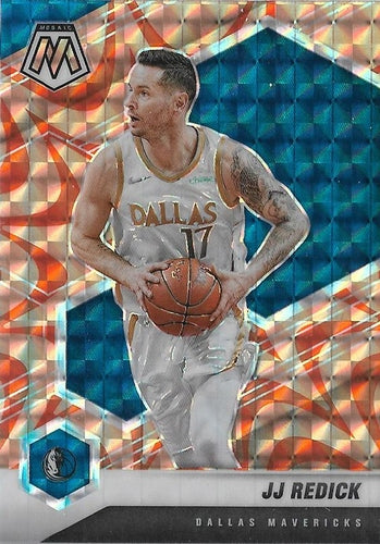 #52 JJ Redick - Dallas Mavericks - 2020-21 Panini Mosaic - Mosaic Reactive Orange Basketball
