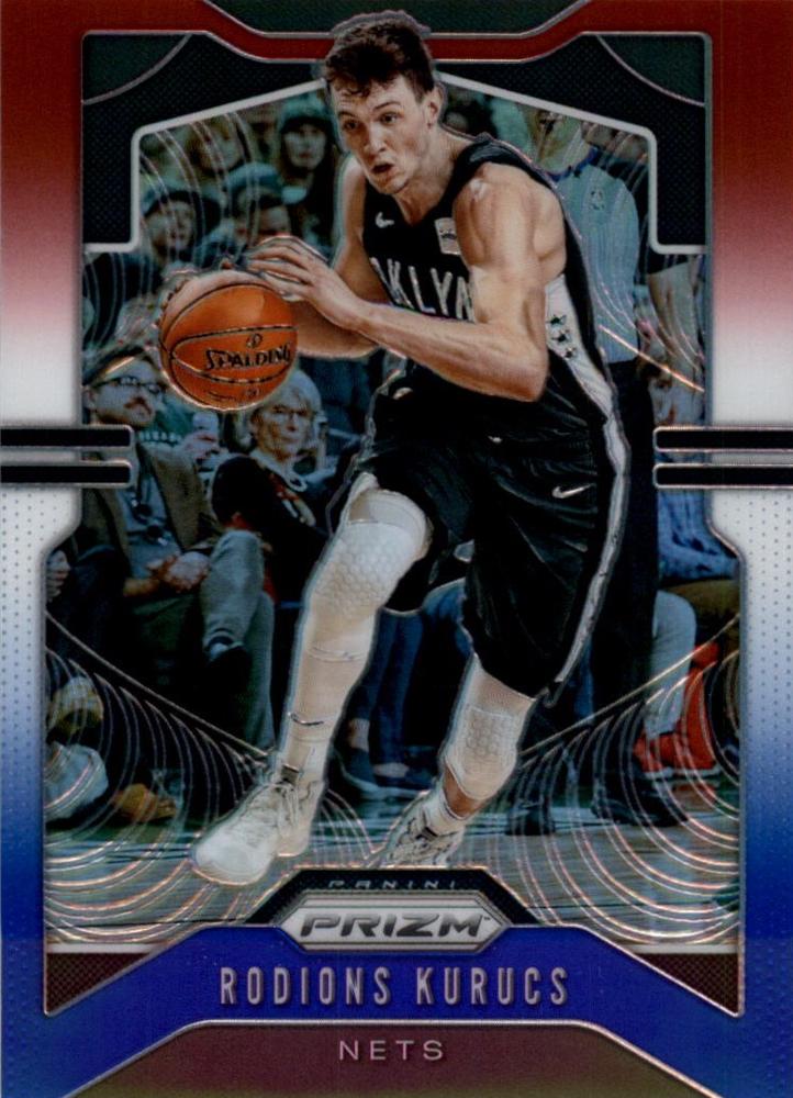 #52 Rodions Kurucs - Brooklyn Nets - 2019-20 Panini Prizm - Prizms Red White and Blue Basketball