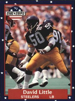 #52 David Little - Pittsburgh Steelers - 1991 Fleer Stars 'n Stripes Football