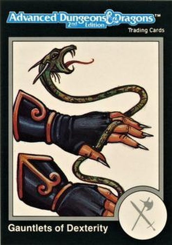 #52 Gauntlets of Dexterity - 1991 TSR Advanced Dungeons & Dragons - Silver