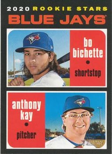 #52 Blue Jays 2020 Rookie Stars Bo Bichette / Anthony Kay - Toronto Blue Jays - 2020 Topps Heritage Baseball