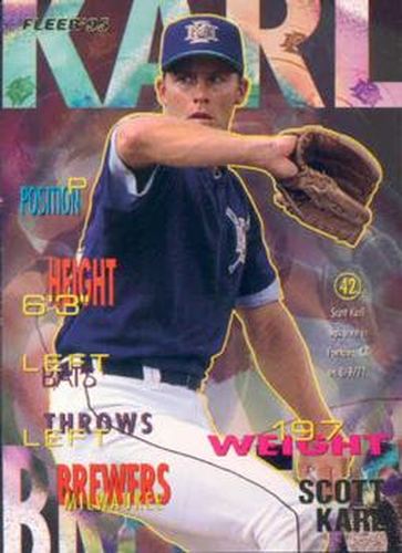 #U-52 Scott Karl - Milwaukee Brewers - 1995 Fleer Update Baseball