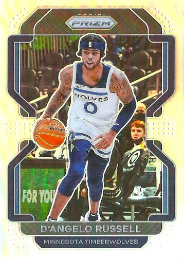 #52 D'Angelo Russell - Minnesota Timberwolves - 2021-22 Panini Prizm - Silver Basketball