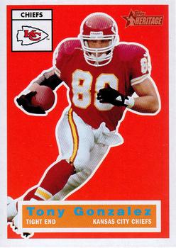 #52 Tony Gonzalez - Kansas City Chiefs - 2001 Topps Heritage Football