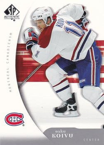 #52 Saku Koivu - Montreal Canadiens - 2005-06 SP Authentic Hockey