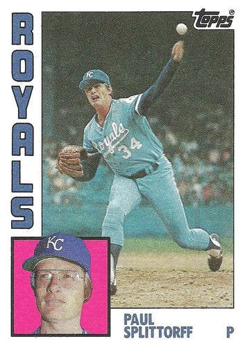 #52 Paul Splittorff - Kansas City Royals - 1984 Topps Baseball