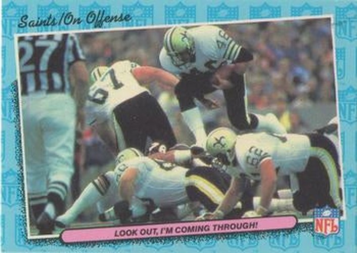 #52 Look Out, I'm Coming Through Offense - New Orleans Saints - 1986 Fleer Team Action Football