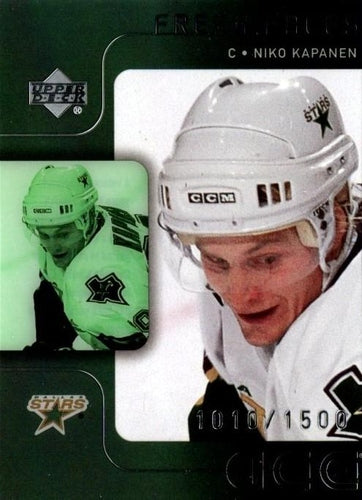 #52 Niko Kapanen - Dallas Stars - 2001-02 Upper Deck Ice Hockey