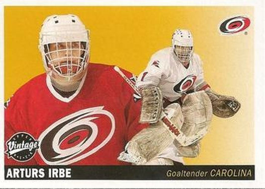 #52 Arturs Irbe - Carolina Hurricanes - 2002-03 Upper Deck Vintage Hockey