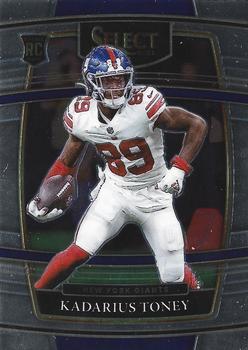 #52 Kadarius Toney - New York Giants - 2021 Panini Select - Black and Gold Prizm Die Cut Football