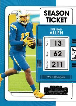 #52 Keenan Allen - Los Angeles Chargers - 2021 Panini Contenders Football