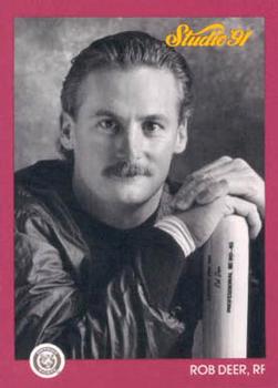 #52 Rob Deer - Detroit Tigers - 1991 Studio Baseball