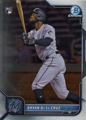 #52 Bryan De La Cruz - Miami Marlins - 2022 Bowman Chrome Baseball