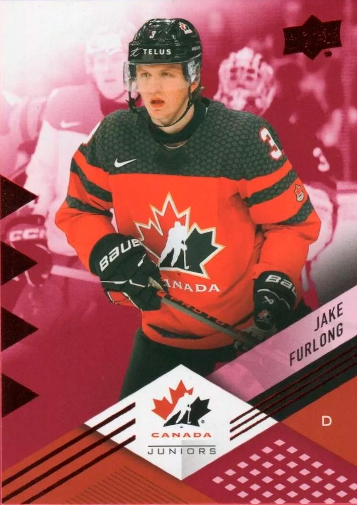 #52 Jake Furlong - Canada - 2024 Upper Deck Team Canada Juniors - Red Foil Hockey