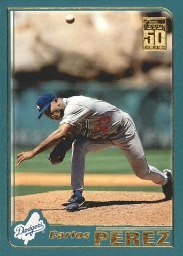 #530 Carlos Perez - Los Angeles Dodgers - 2001 Topps Baseball
