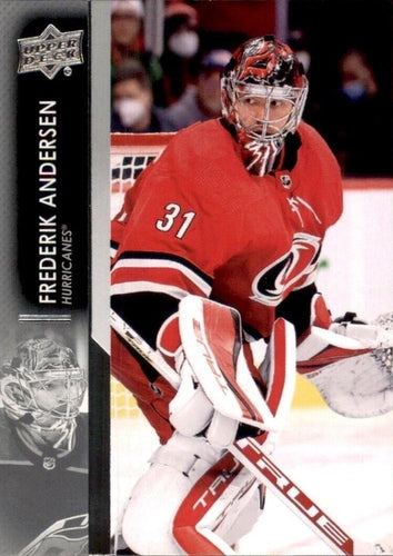 #533 Frederik Andersen - Carolina Hurricanes - 2021-22 Upper Deck Hockey