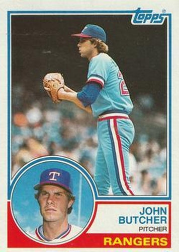 #534 John Butcher - Texas Rangers - 1983 Topps Baseball