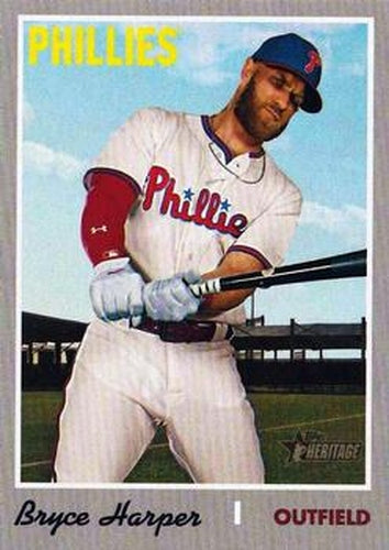 #534c Bryce Harper - Philadelphia Phillies - 2019 Topps Heritage Baseball