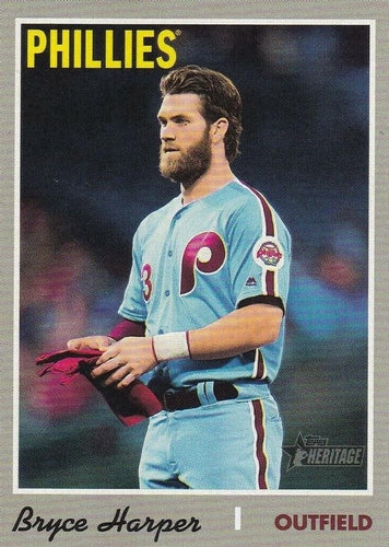 #534d Bryce Harper - Philadelphia Phillies - 2019 Topps Heritage Baseball